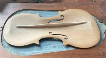 Violin — assembly in progress